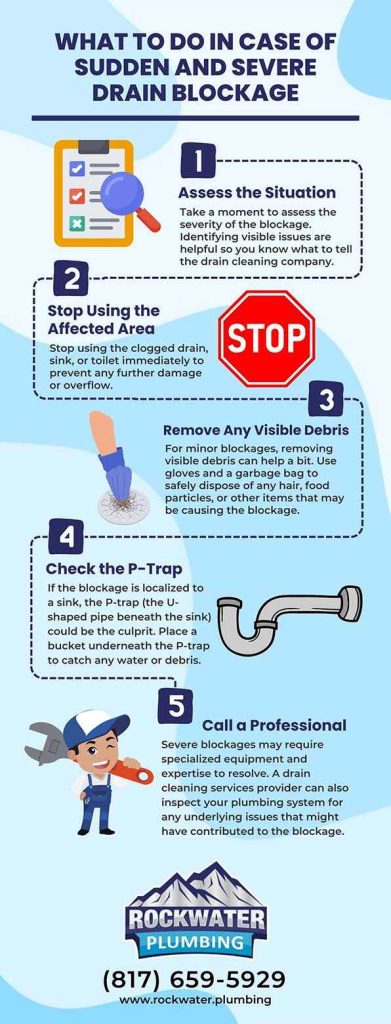 What to do in case of sudden and severe drain blockage