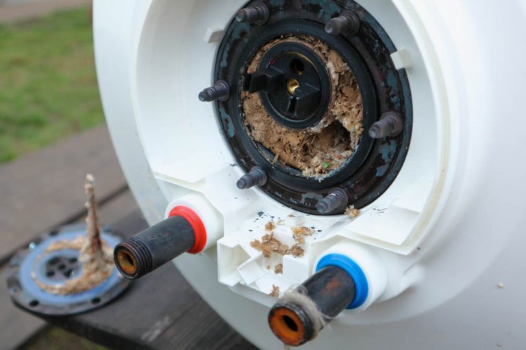 close-up of water heater with limescale Mansfield, TX